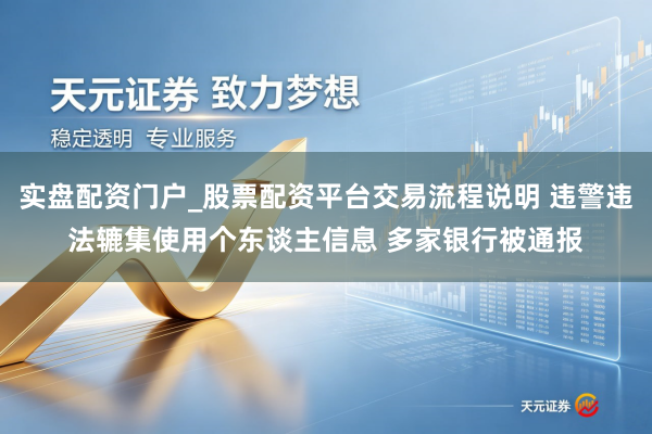 实盘配资门户_股票配资平台交易流程说明 违警违法辘集使用个东谈主信息 多家银行被通报